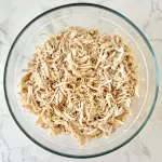 Shredded Chicken Breast Cooked in a Crockpot (Slow cooker)