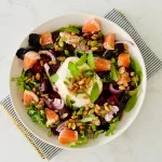 Beets and Burrata Salad with Pine Nuts and Springs Mix