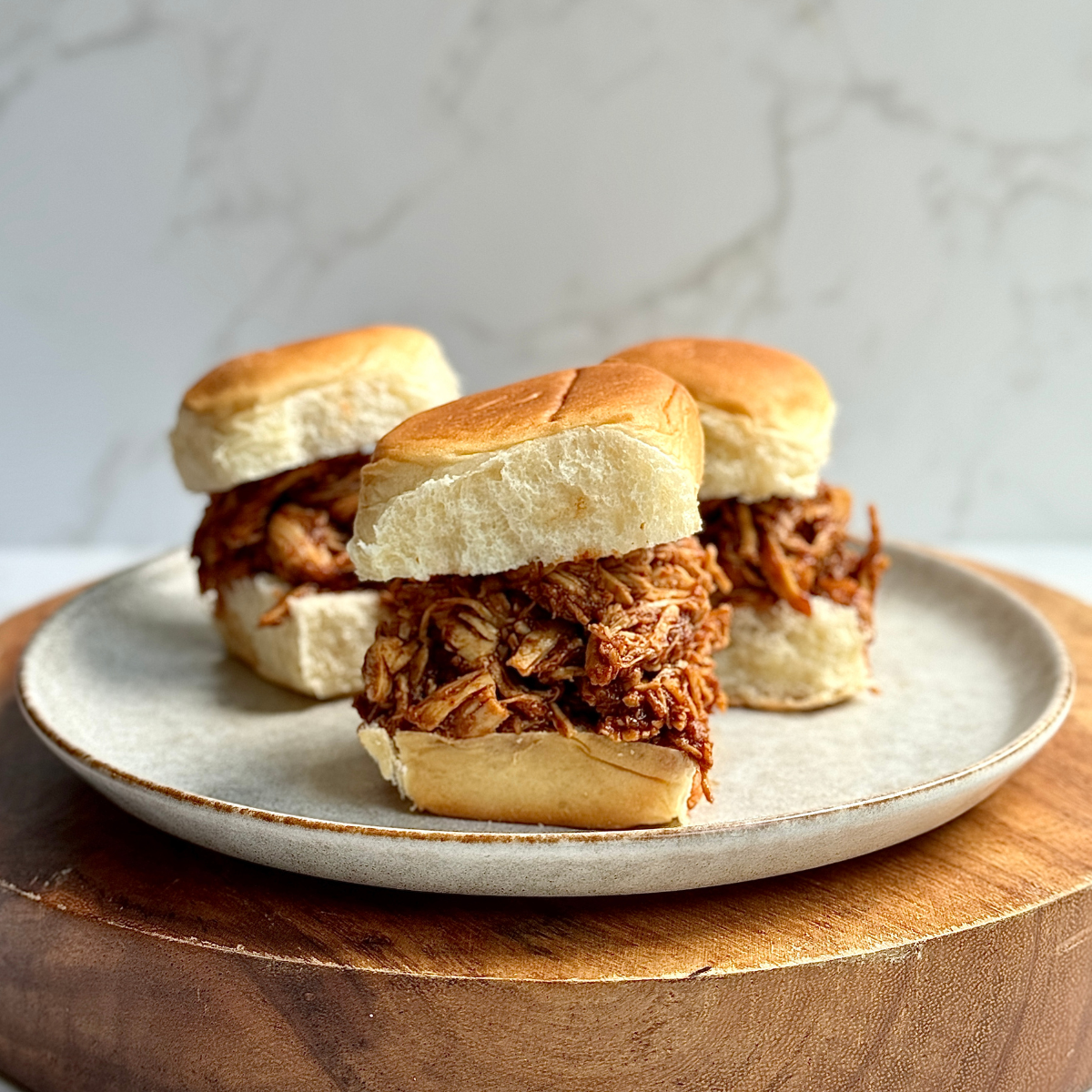 Shredded BBQ Chicken Sliders. Made by Ukrainian Roots