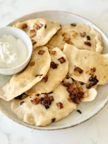 Sourdough Potato Pierogi (Homemade Ukrainian Varenyky)